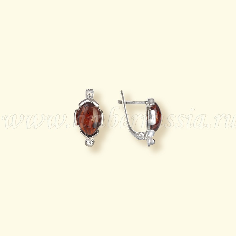 Серьги Посеребрение, янтарь Серьги Посеребрение, янтарь