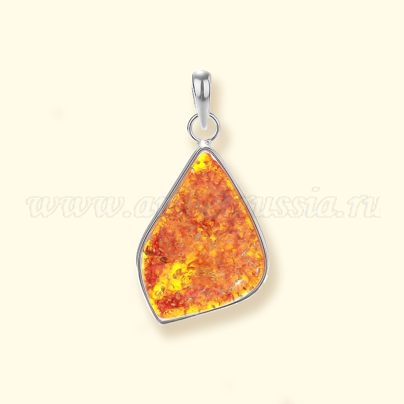 Кулон Посеребрение, янтарь Кулон Посеребрение, янтарь