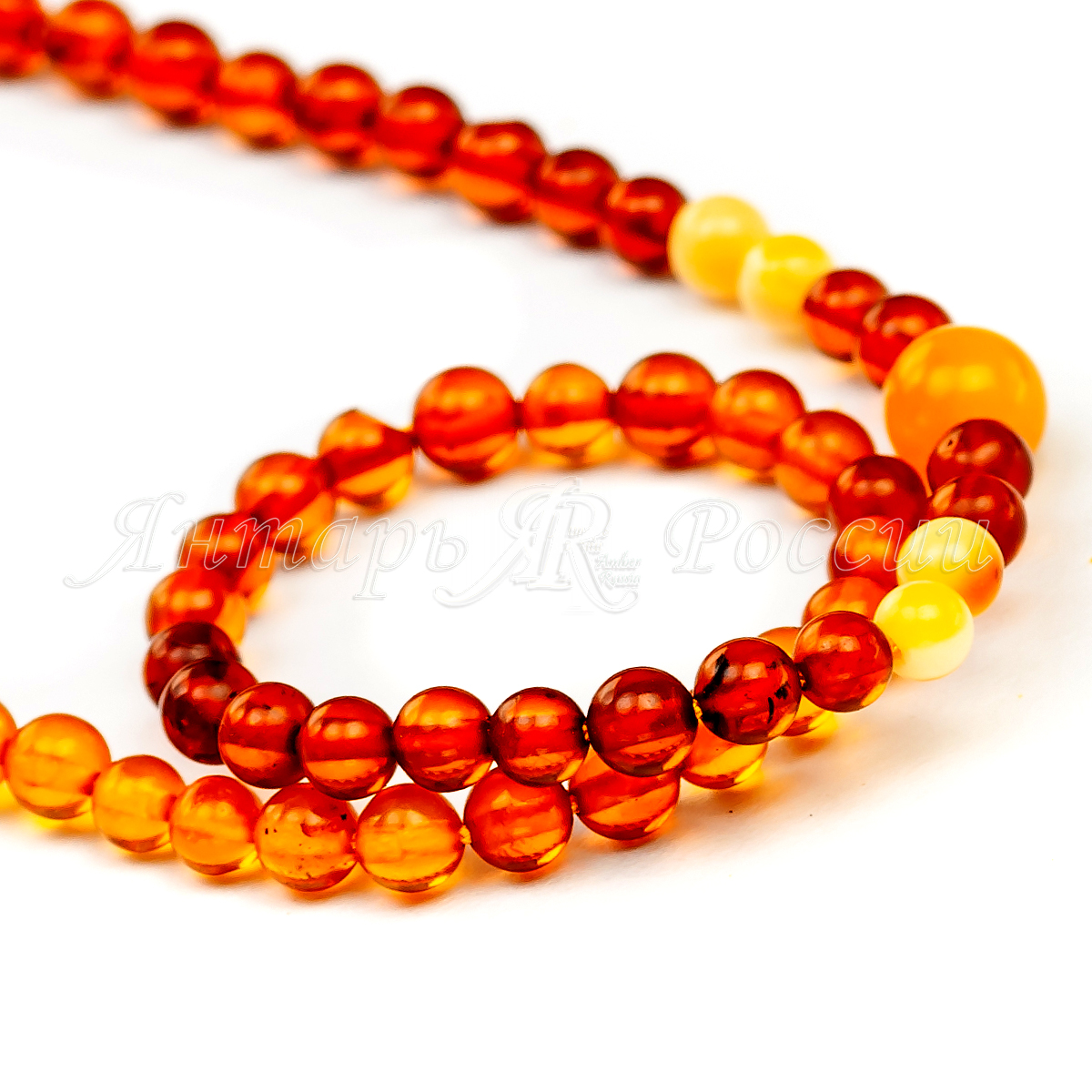 Бусы под кулон Янтарь
