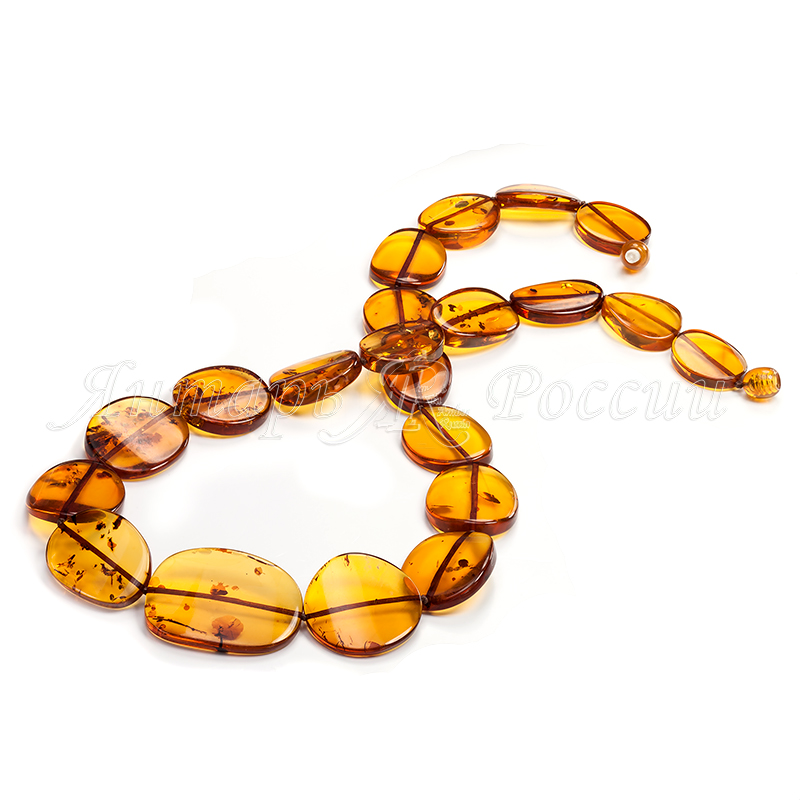Бусы, янтарь