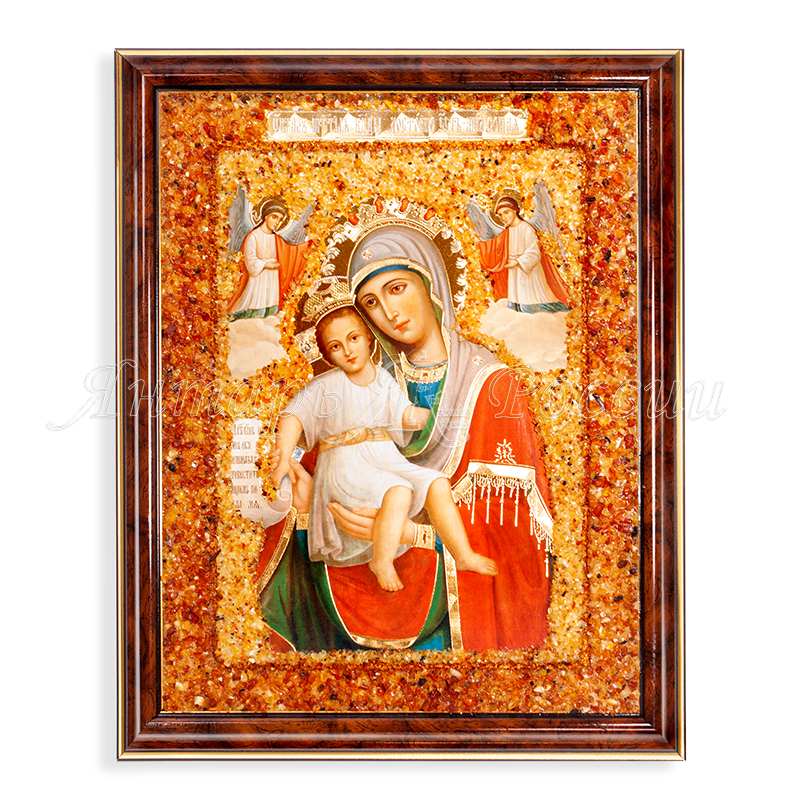 Икона БМ.Дост. есть Милующая Янтарь