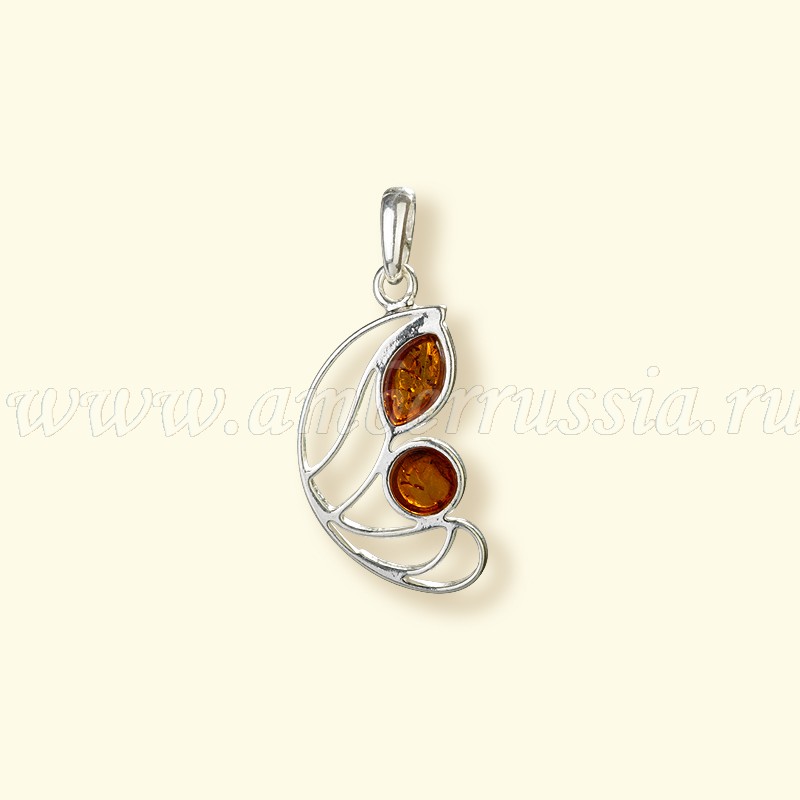 Подвеска Посеребрение, янтарь Подвеска Посеребрение, янтарь