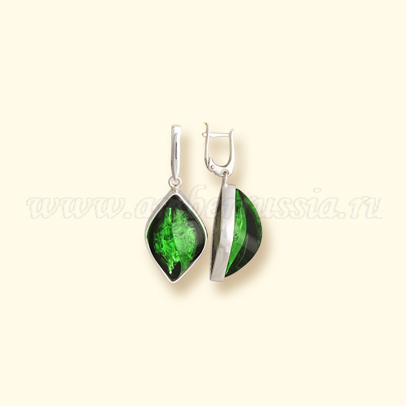 Серьги Бернит, посеребрение Серьги Бернит, посеребрение