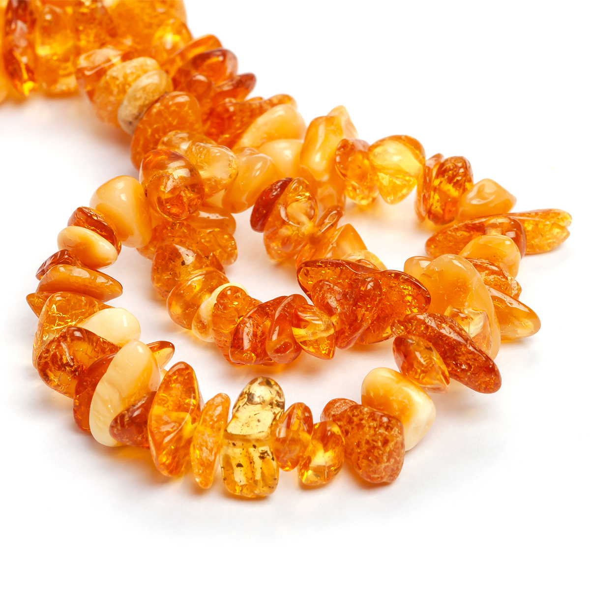 Бусы янтарь