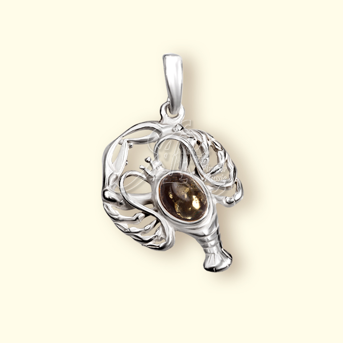 Подвеска Посеребрение, янтарь Подвеска Посеребрение, янтарь