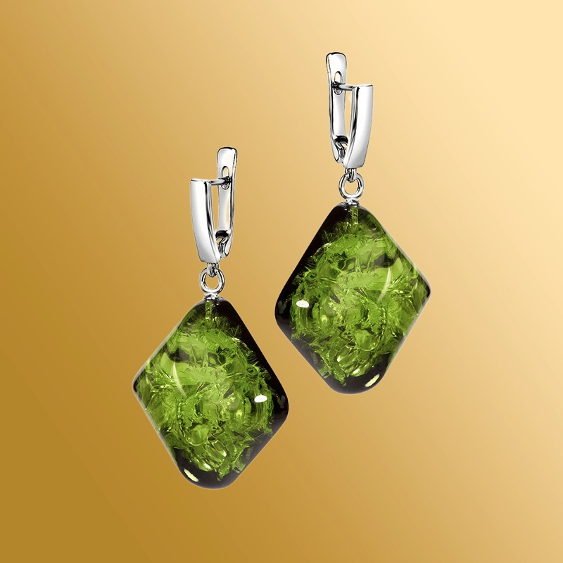 Серьги с бернитом Серьги с бернитом