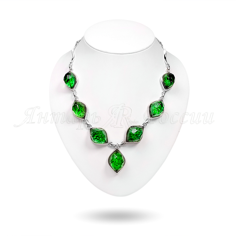 Колье Бернит, посеребрение