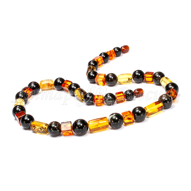 Бусы янтарь