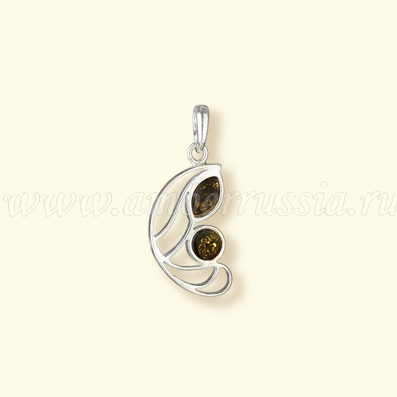 Подвеска Посеребрение, янтарь Подвеска Посеребрение, янтарь