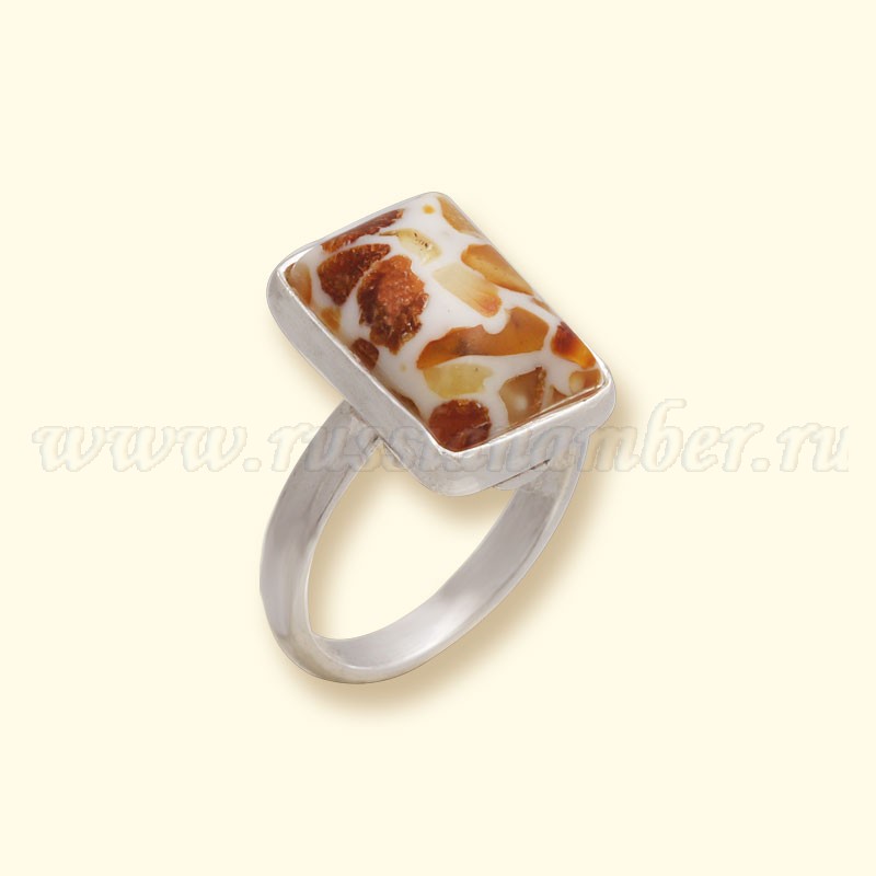 Кольцо Посеребрение, янтарь Кольцо Посеребрение, янтарь