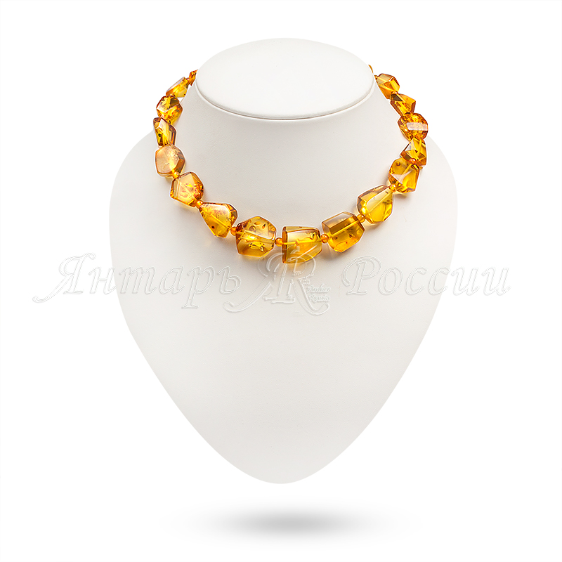Бусы, янтарь
